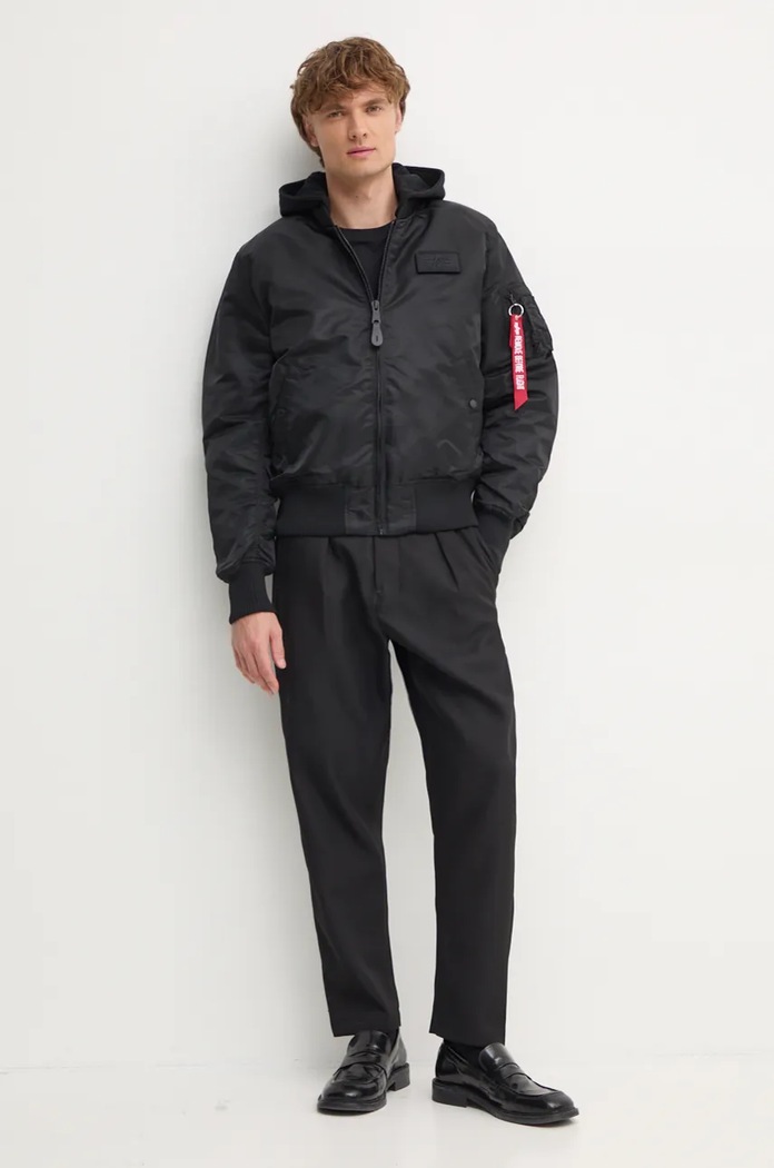 Alpha Industries Kurtka bomber MA-1 ZH Back Print 128113 czarny AW25