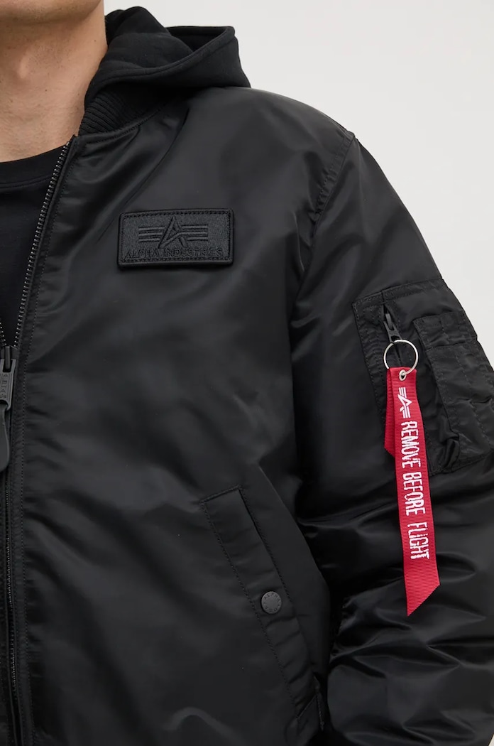 Kurtka bomber MA-1 ZH Back Print Alpha Industries czarny 128113