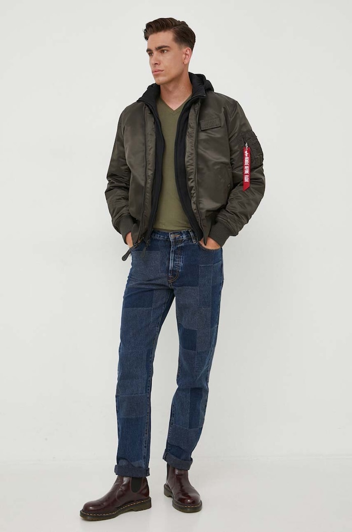 Alpha Industries geacă bomber MA-1 D-Tec Hood Bomber 183110.413 verde AW25