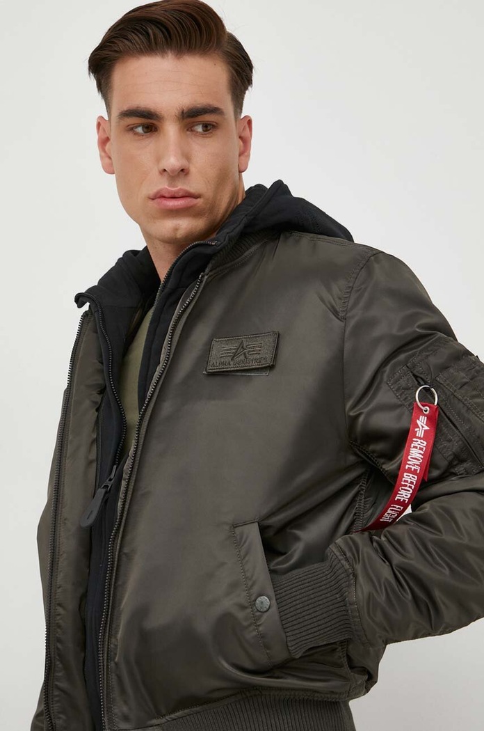 Alpha Industries geacă bomber MA-1 D-Tec Hood Bomber verde 183110.413