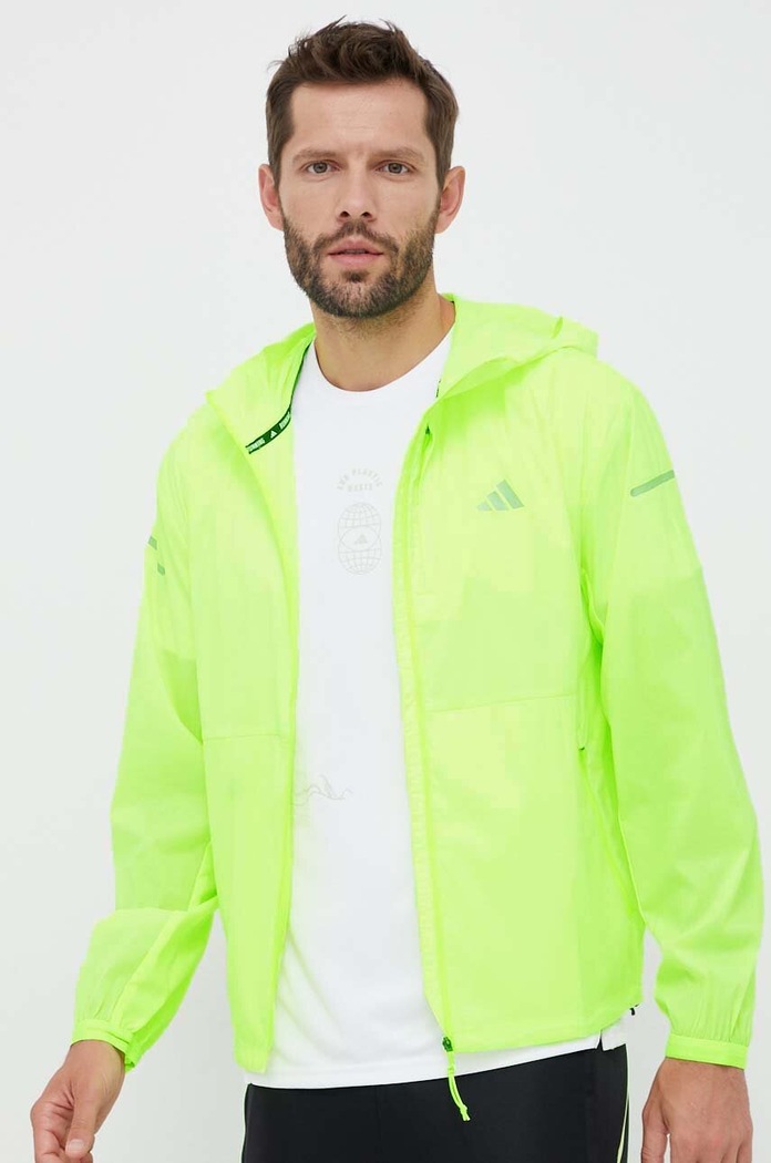 adidas Performance windbreaker Ultimate cu captuseala verde HY1423
