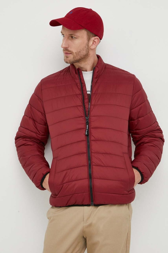 Pepe Jeans kurtka bez kaptura bordowy PM402864.299
