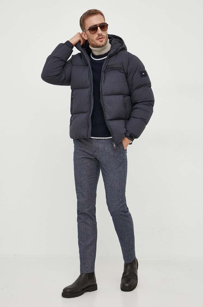 Μπουφάν με επένδυση από πούπουλα Tommy Hilfiger MW0MW32786 σκούρο μπλε AW23