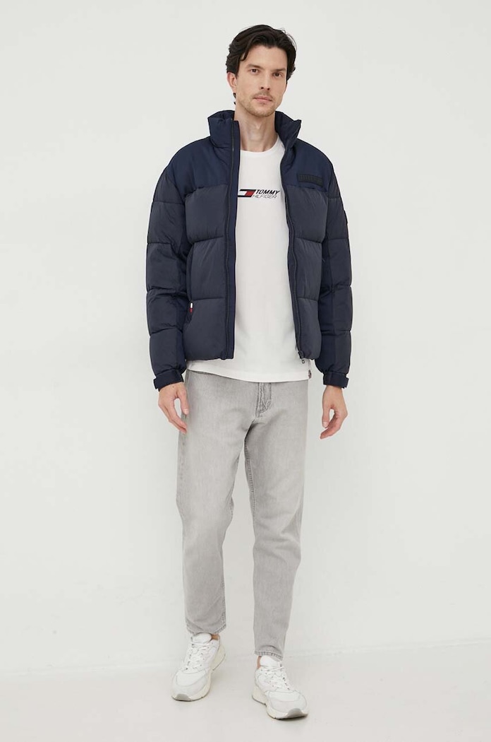 Bunda Tommy Hilfiger MW0MW32770 námořnická modř AW23