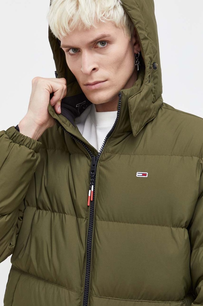 Ρούχα Μπουφάν με επένδυση από πούπουλα Tommy Jeans DM0DM15447 πράσινο