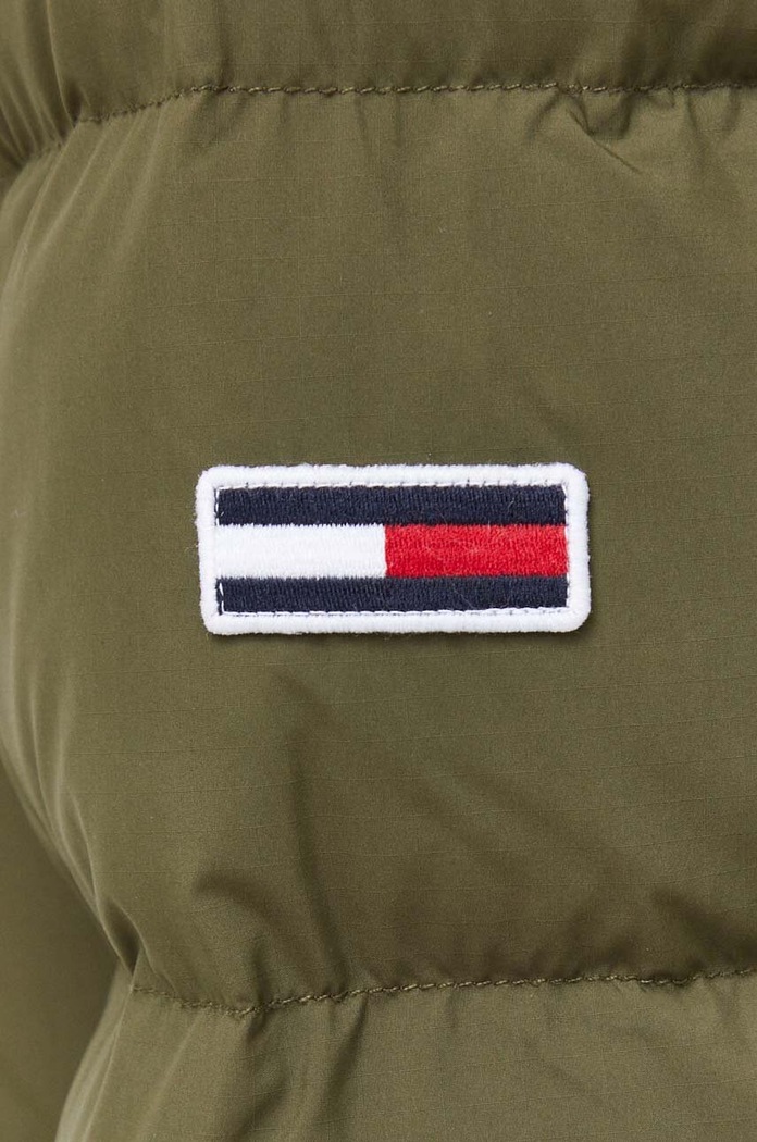 Μπουφάν με επένδυση από πούπουλα Tommy Jeans DM0DM15447 πράσινο