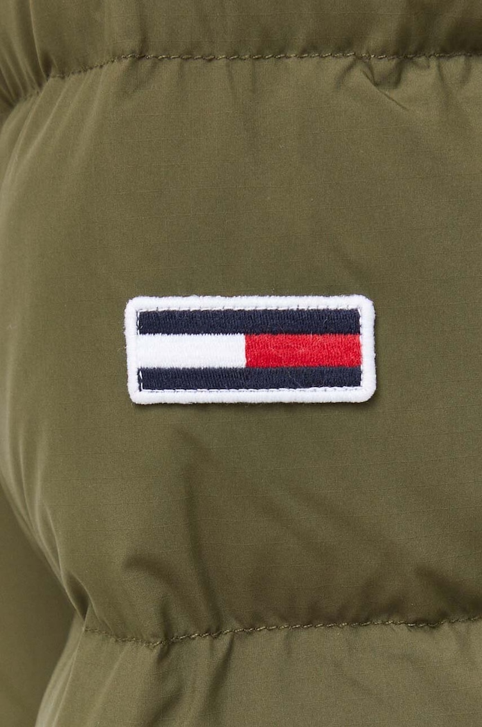 Μπουφάν με επένδυση από πούπουλα Tommy Jeans DM0DM15447 πράσινο
