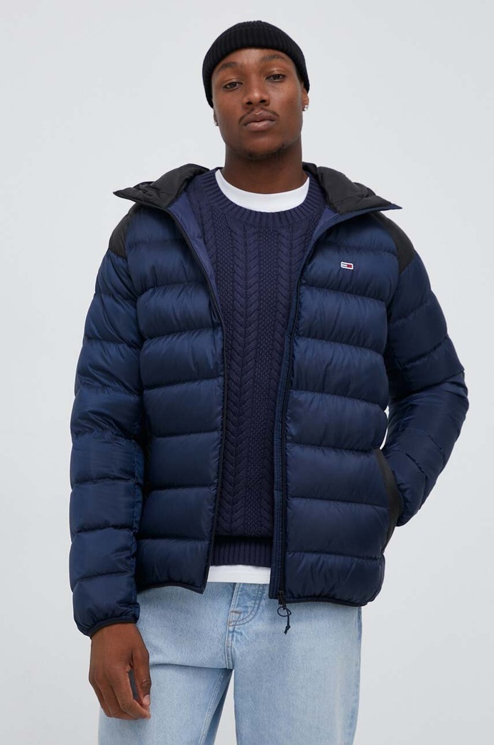 Tommy Jeans geaca de puf cu captuseala bleumarin DM0DM17233