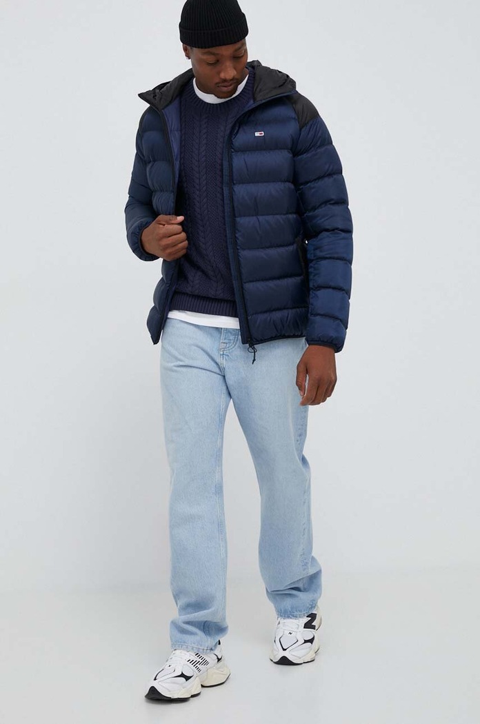 Tommy Jeans geaca de puf DM0DM17233 bleumarin AW23