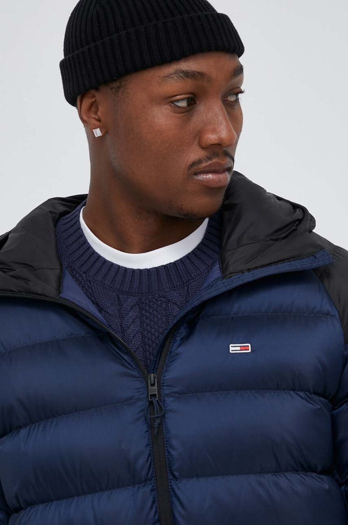 Tommy Jeans geaca de puf bleumarin DM0DM17233