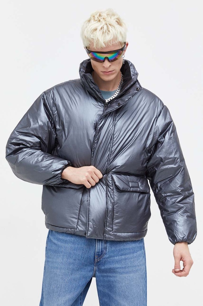 Яке Tommy Jeans уголемена сив DM0DM17664