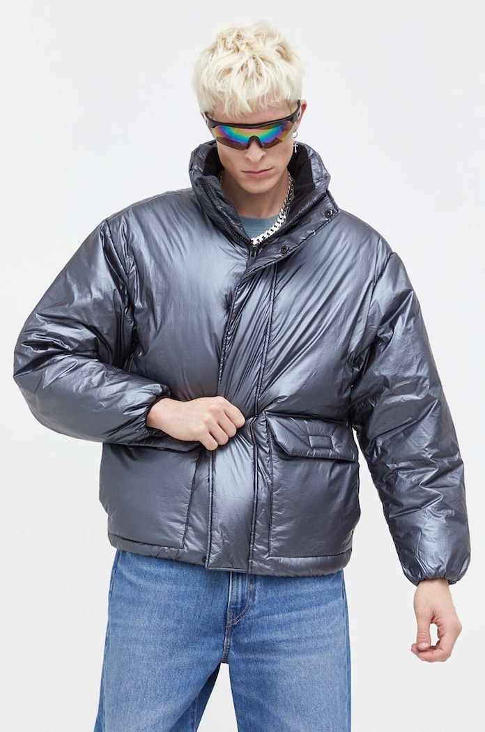 Яке Tommy Jeans уголемена сив DM0DM17664