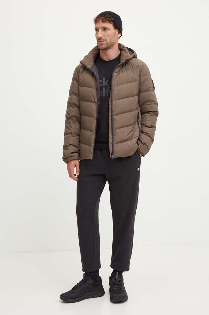 Jack Wolfskin kurtka puchowa Colonius 1207431 brązowy AW25