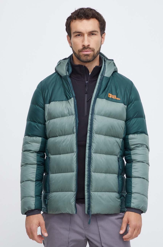 Sportska pernata jakna Jack Wolfskin Nebelhorn Planet friendly zelena 1207141