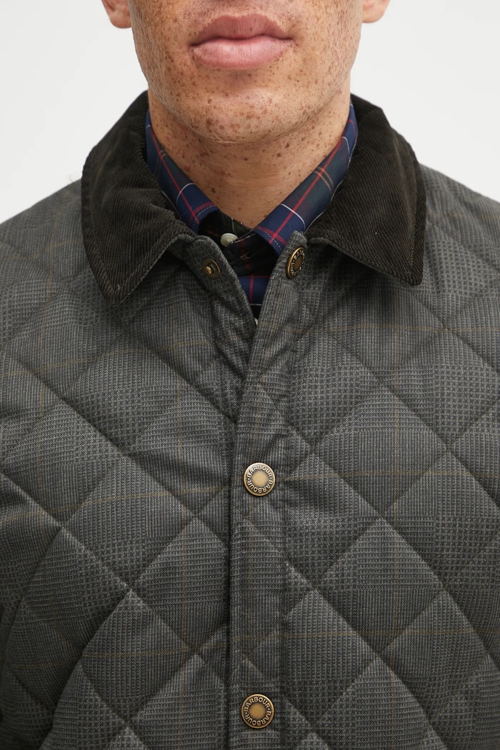 Barbour kurtka Checked Heritage Liddesdale Quilted Jacket zielony MQU1722
