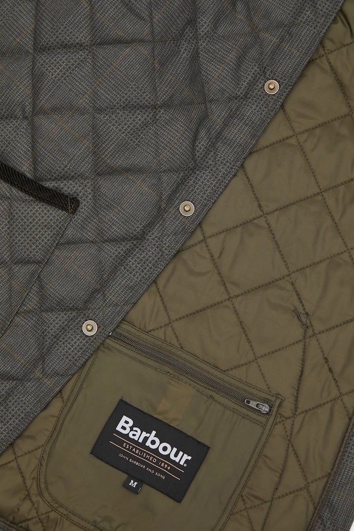 Barbour kurtka Checked Heritage Liddesdale Quilted Jacket MQU1722 zielony