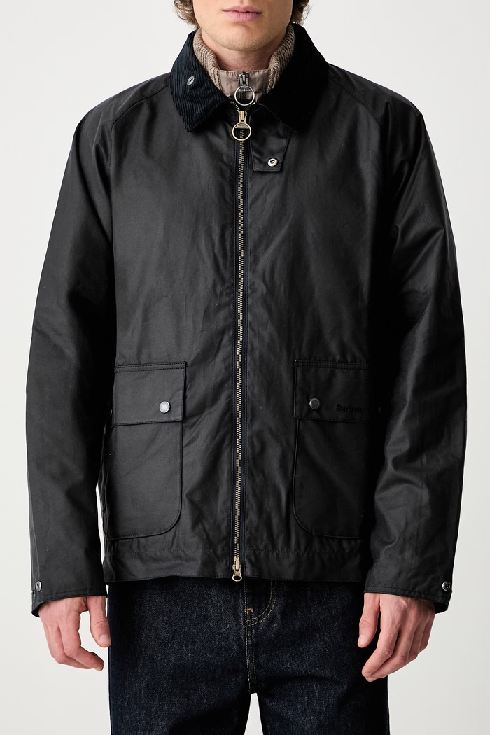 Barbour μπουφάν ανδρικό κερωμένο BEDALE MWX2205 σκούρο μπλε