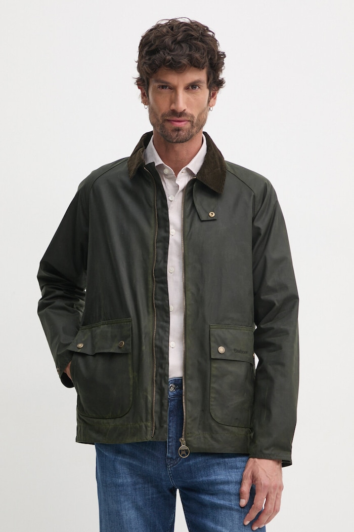 Bavlnená bunda Barbour nezateplené zelená MWX2205
