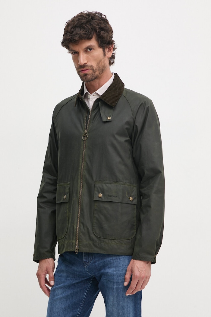 Bavlnená bunda Barbour zelená MWX2205