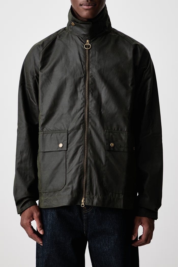 Мъжко яке от промазана материя BEDALE Barbour зелен MWX2205