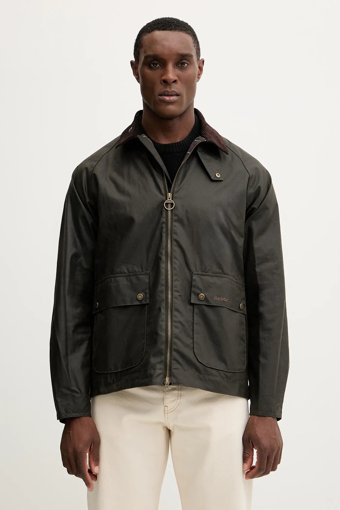 Bavlnená bunda Barbour zelená MWX2205