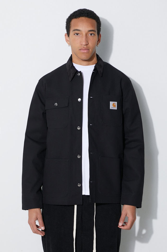Rifľová bunda Carhartt WIP nezateplené čierna I015261.00E01