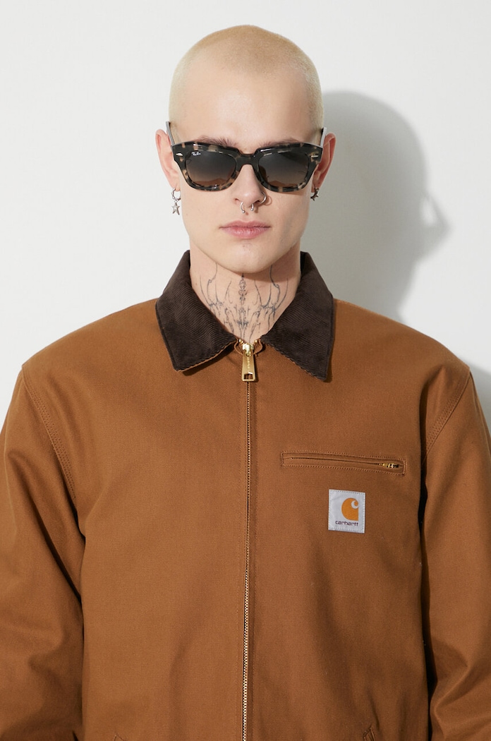 Carhartt WIP kurtka jeansowa Detroit Jacket I015264.00S01 brązowy