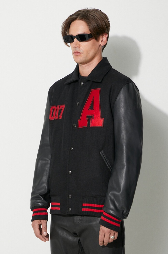 1017 ALYX 9SM wool bomber jacket black AAMOU0449FA01