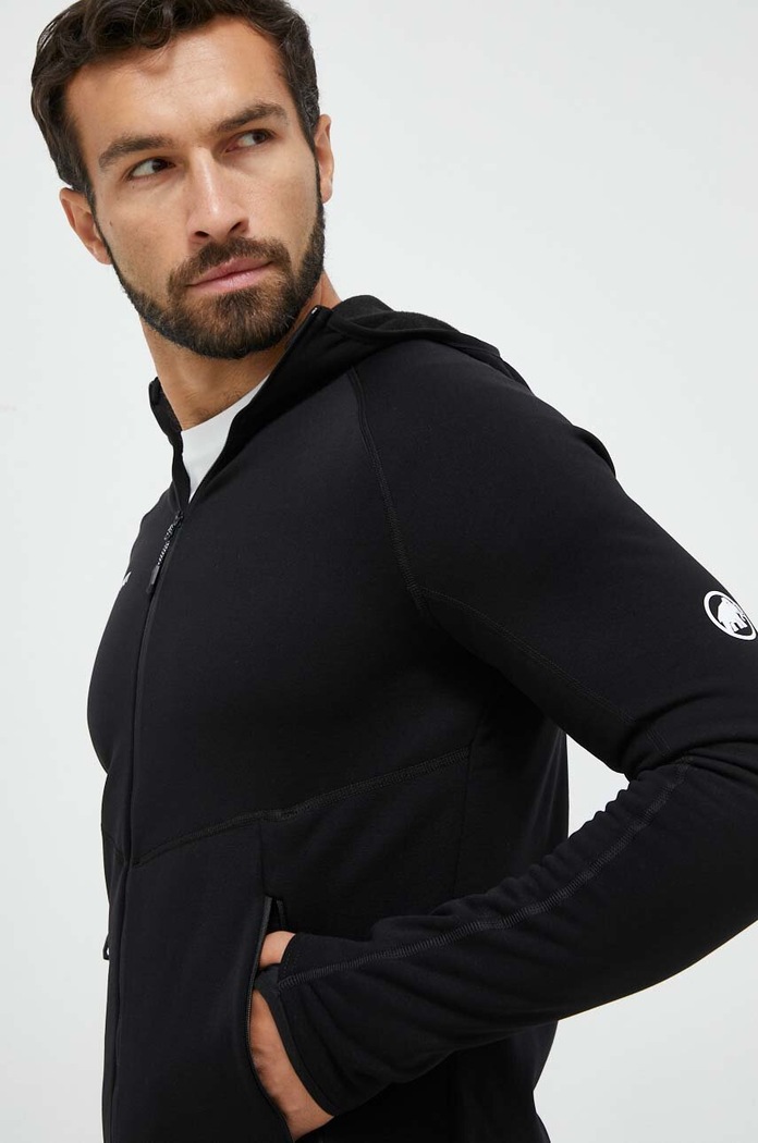 Sportovní mikina Mammut Aconcagua ML Hooded 1014.04281 černá