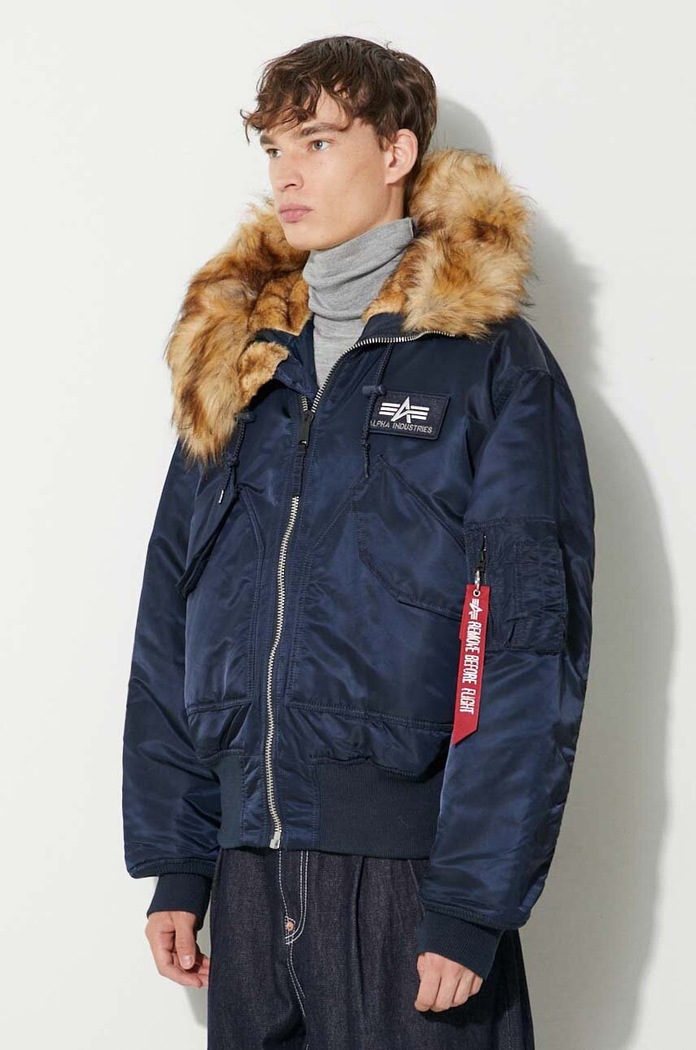 Bunda Alpha Industries 45P Hooded Custom námořnická modř 113145.07