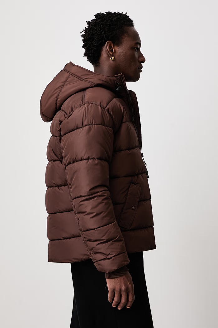 Kurtka zimowa męska Hooded Puffer Alpha Faux Down Alpha Industries brązowy 118113
