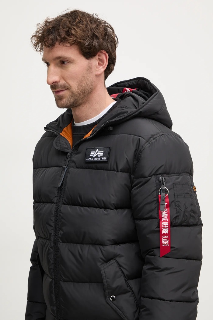 Bunda Alpha Industries Hooded Puffer Alpha FD 118113 černá