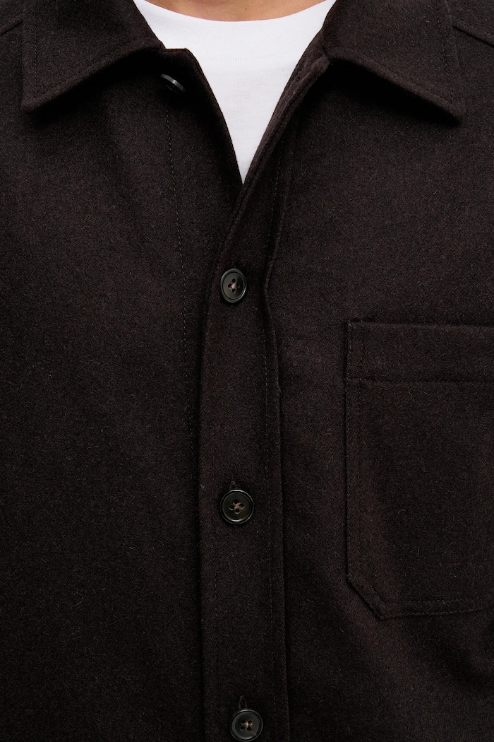 Vlněná bunda A.P.C. WOAPN.H02871 hnědá