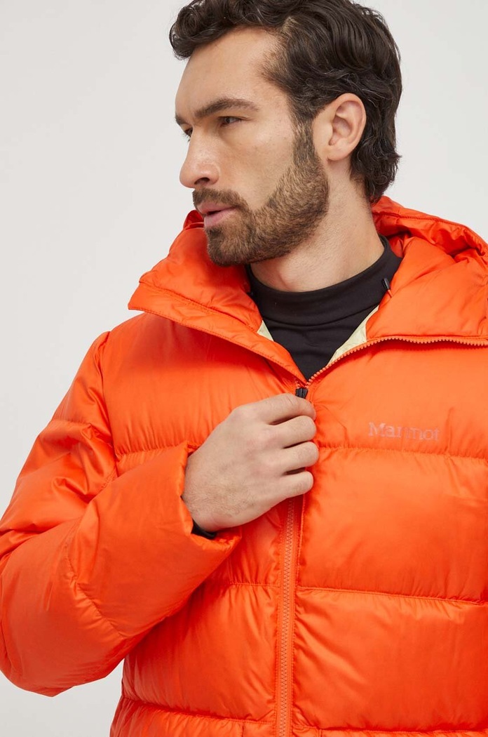 Péřová sportovní bunda Marmot Guides oranžová M14553