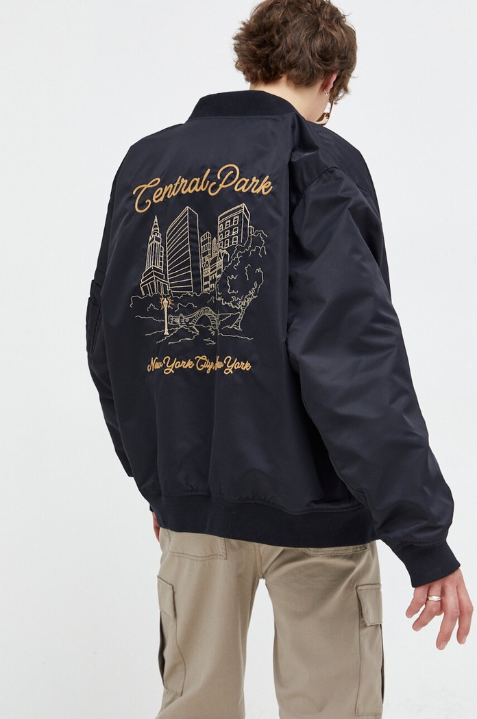 Bomber jakna Abercrombie & Fitch Drugo črna KI132.3179.908
