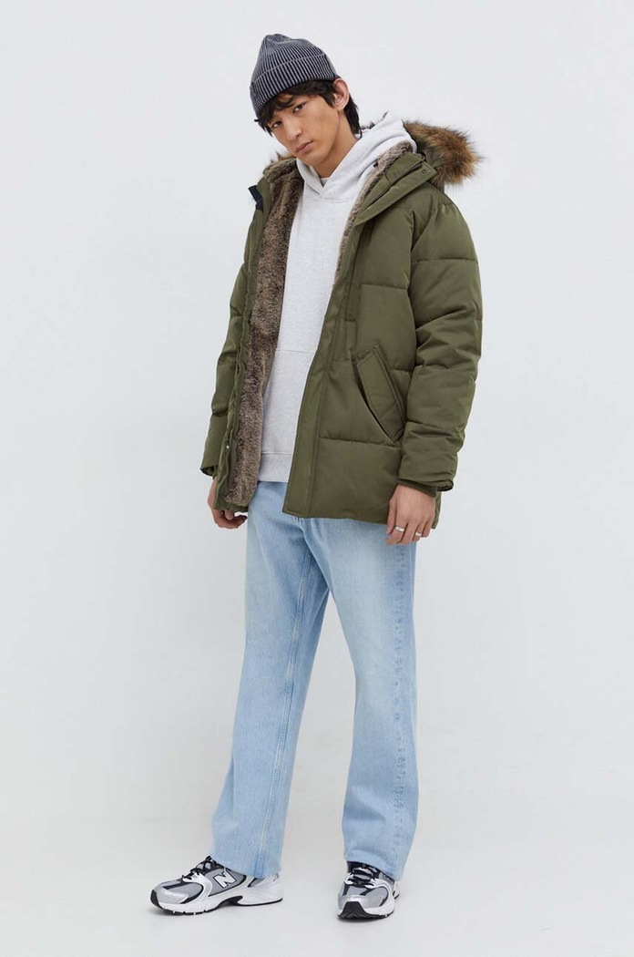 Μπουφάν Hollister Co. KI332.3082.330 πράσινο AW23