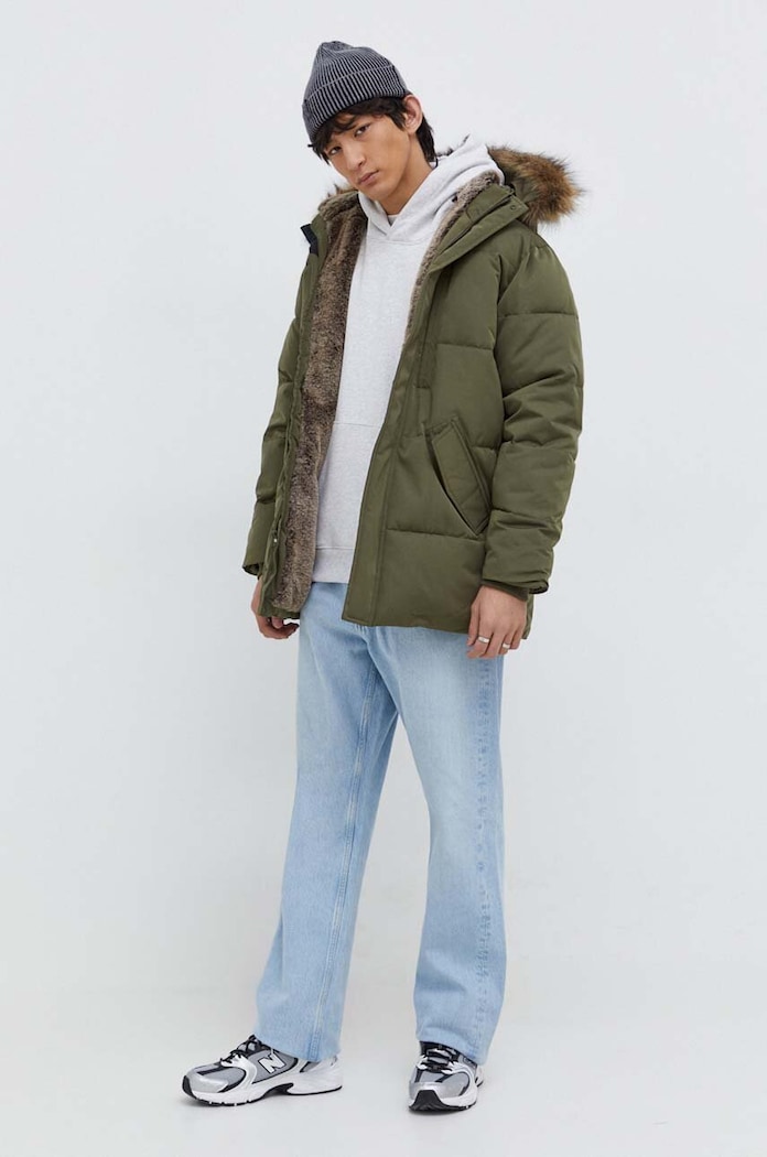 Μπουφάν Hollister Co. KI332.3082.330 πράσινο AW23