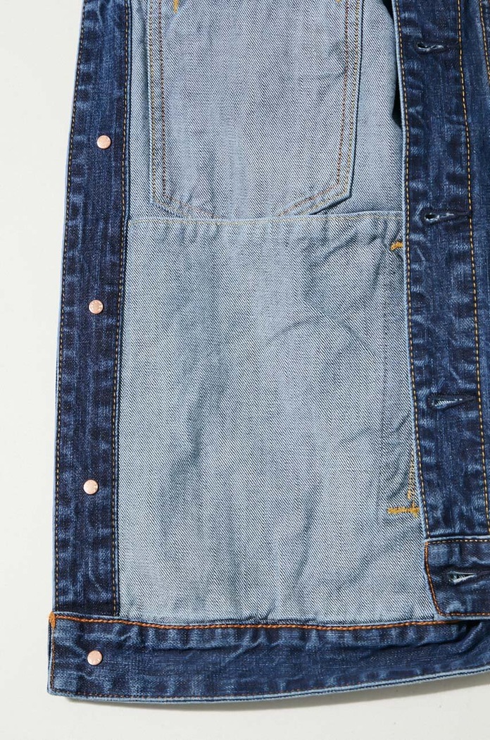 Džínová bunda Evisu Inari Mask Printed 2EAHTM3DJ1001LFCT