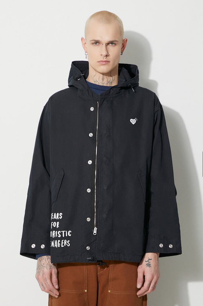 Human Made kurtka Hooded Coat pozostałe granatowy HM26JK001