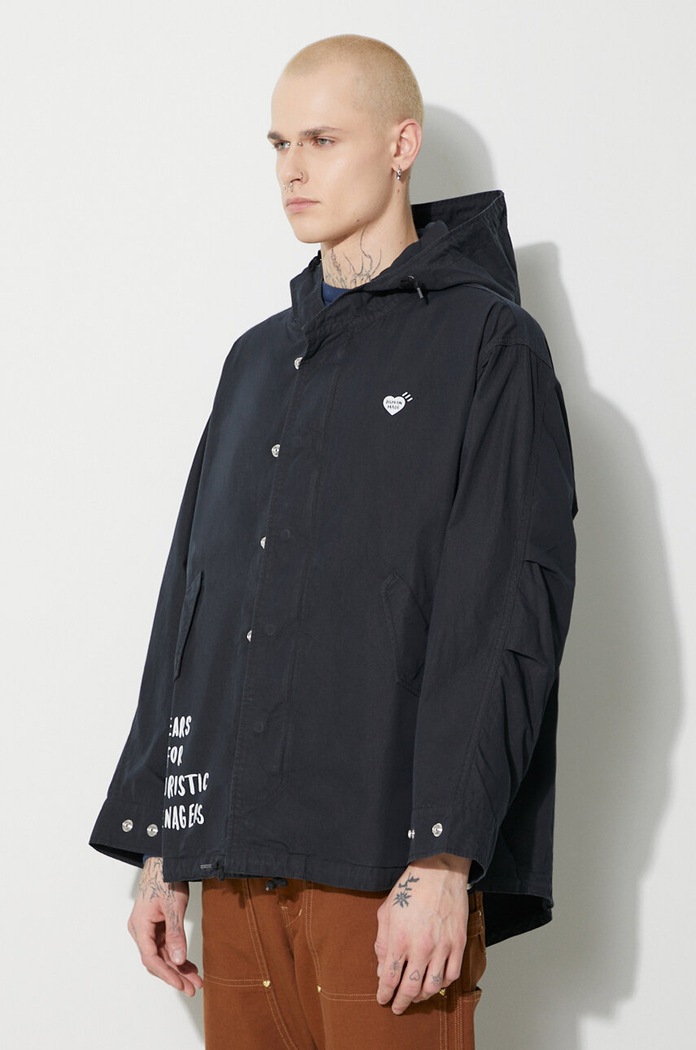 Human Made kurtka Hooded Coat granatowy HM26JK001
