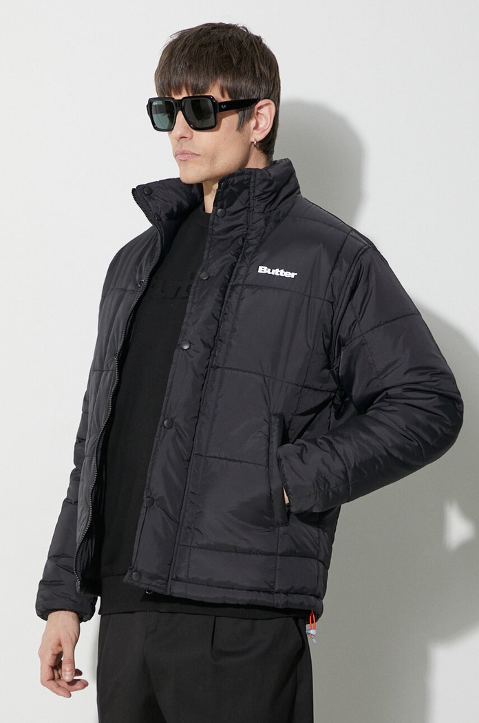 Bunda Butter Goods Grid Puffer Jacket černá BGQ423D22403