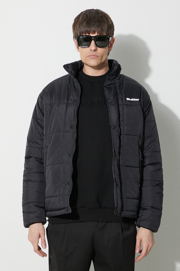 Bunda Butter Goods Grid Puffer Jacket BGQ423D22403 černá