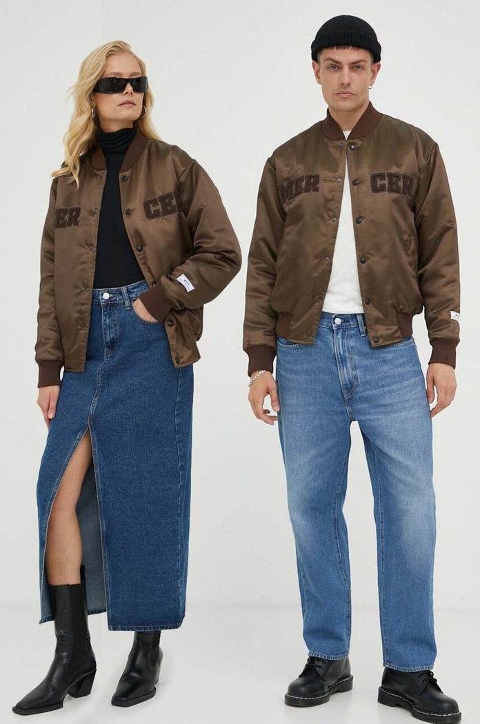 The Mercer Brand bomber dzseki enyhén szigetelt barna MEAP233003