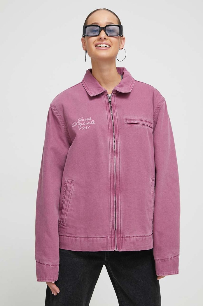 Oblečení Džínová bunda Guess Originals M3BG84WBDZ0 fialová
