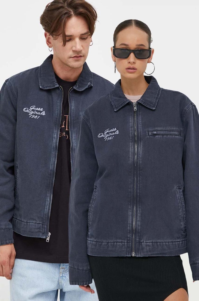 Guess Originals kurtka jeansowa pozostałe granatowy M3BG84WBDZ0