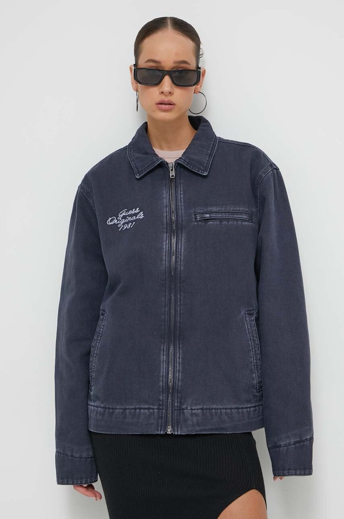 Odzież Guess Originals kurtka jeansowa M3BG84WBDZ0 granatowy