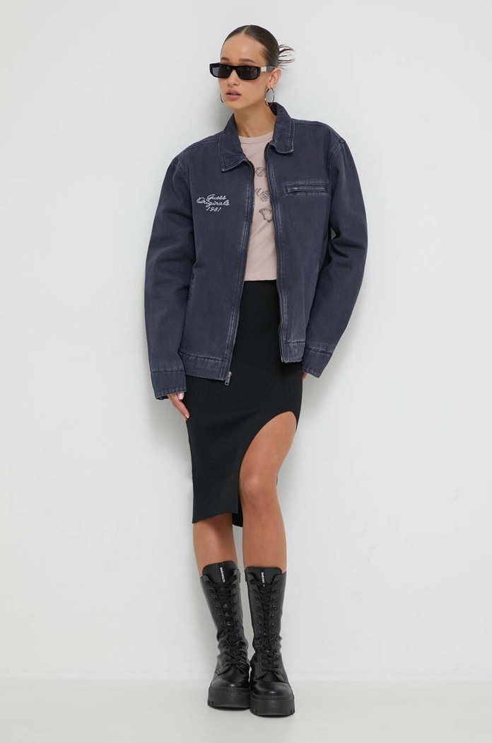 Guess Originals kurtka jeansowa M3BG84WBDZ0 granatowy