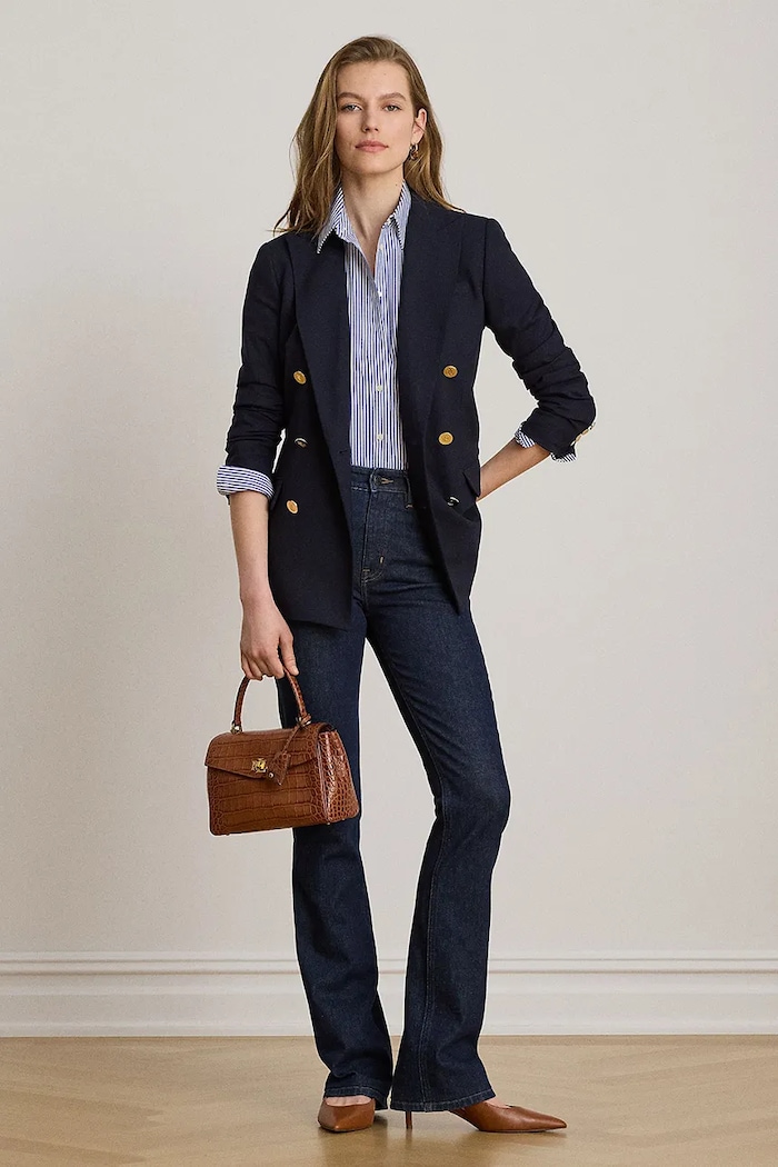Odzież Lauren Ralph Lauren marynarka wełniana 200911071 granatowy