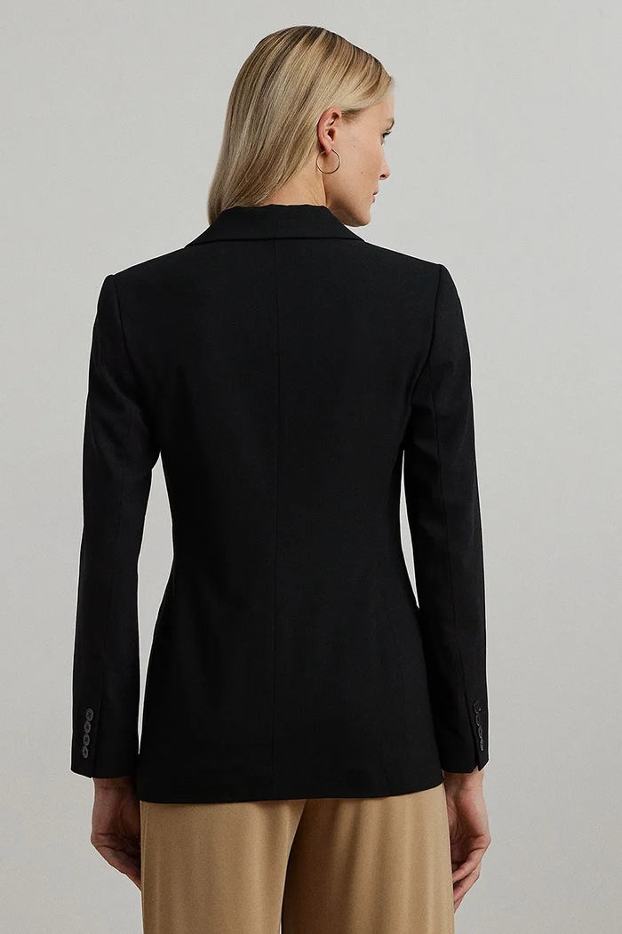 Lauren Ralph Lauren marynarka wełniana 200911071 czarny SS26