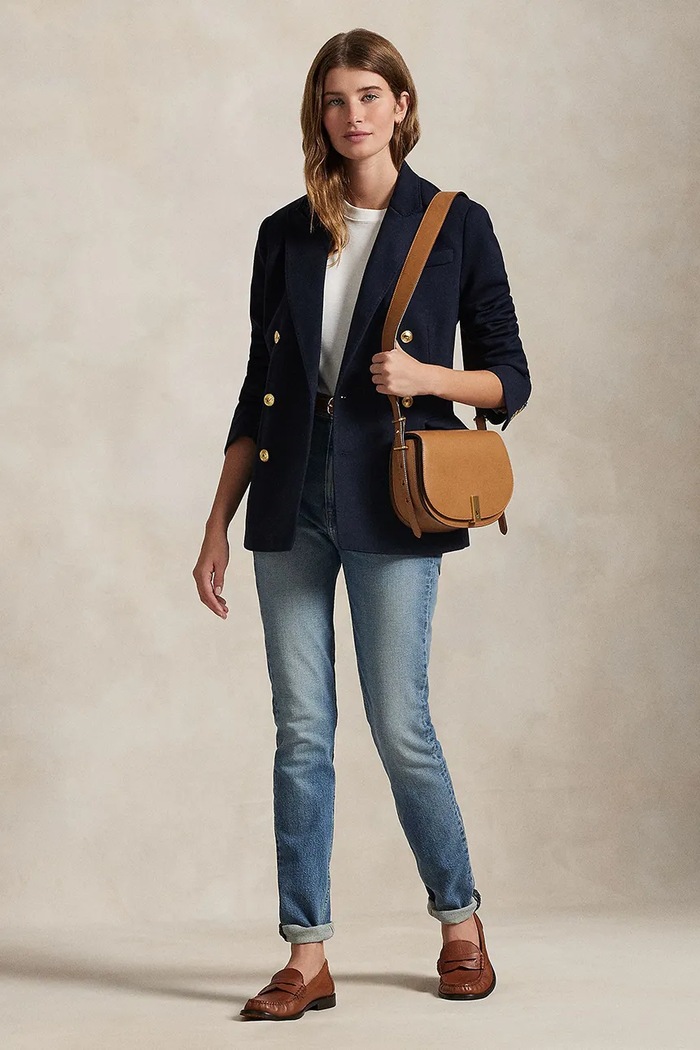 Ruházat Polo Ralph Lauren blézer gyapjú keverékből 211910134 sötétkék